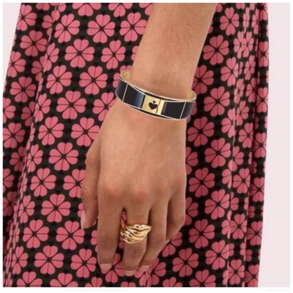 KATE SPADE • Fancy Black Tie Bowtie Bangle Bracelet - Picture 2 of 5